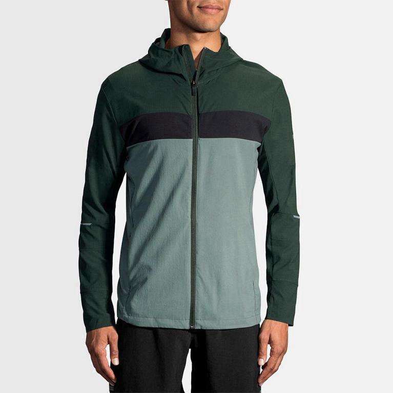 Brooks Canopy Australia - Men's Running Jackets - Green (219568-NIZ)